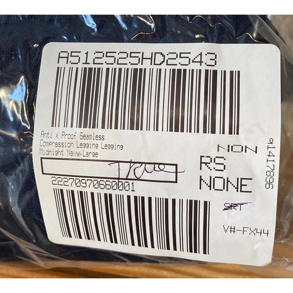 NEW Anti X Seamless Compression Leggings Size Large Women’s Navy - Picture 10 of 10